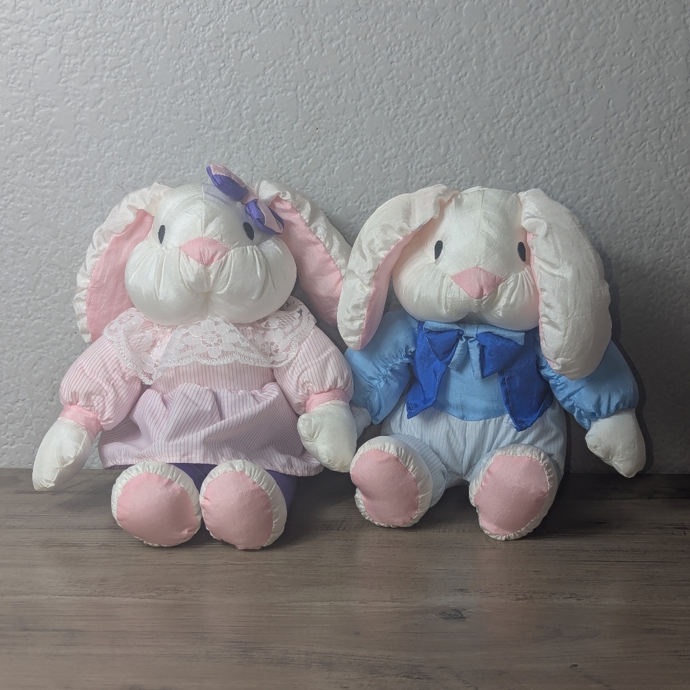 Parachute Bunnies. Girl And Boy